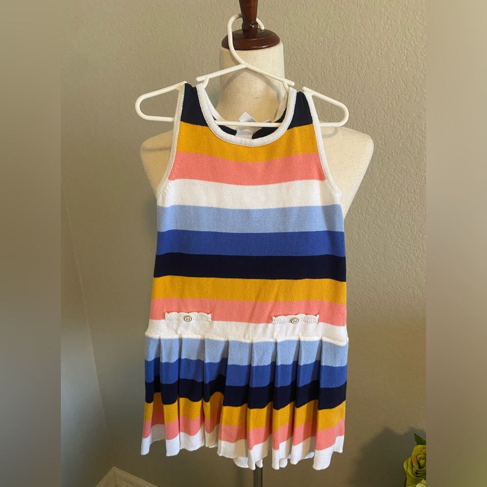 knitted sleeveless dress from Janie & Jack with a beautiful pleated bottom